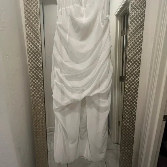 White khloe dress by Katharine Polk. Worn once! Paid $995
